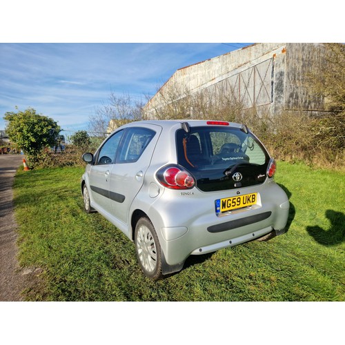 7 - Toyota Aygo Platinum VVTI
Registration number: WG59 UKB,
V5: Present,
Odometer reading: 20,510 miles... 