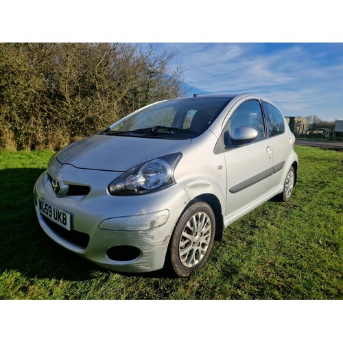 7 - Toyota Aygo Platinum VVTI
Registration number: WG59 UKB,
V5: Present,
Odometer reading: 20,510 miles... 