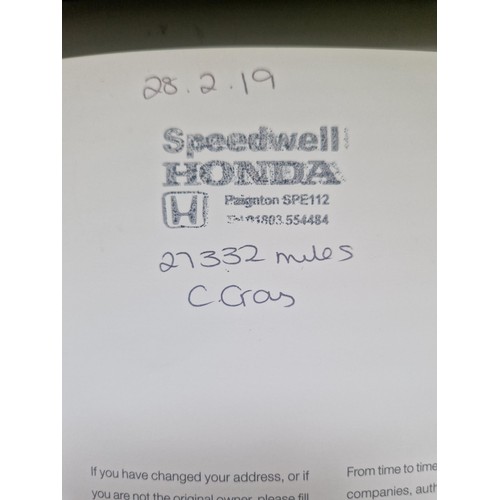 8 - Honda Jazz SE,
Registration number: WJ06 MZD,
V5: Present,
Odometer reading: 28,269 miles,
Date of f... 