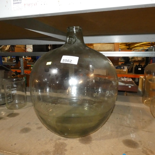 5562 - 1 x large glass carboy vessel with 