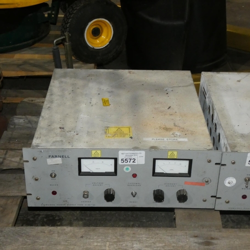 5572 - 1 stabilised power supply by Farnell type H60/25, 0-60v / 0-25A