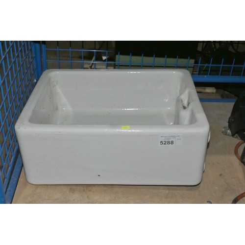 5288 - 1 x white ceramic Belfast type sink approx 54 x 41 x 21cm high -