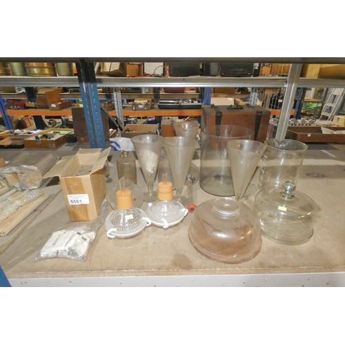 5561 - A quantity of various laboratory glassware. Not practical to list in detail so please view or see ph... 