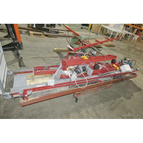 5576 - A homemade vehicle lift, capacity unknown, supplied with 3 x Clarke Strong Arm CH4000B 240v winches,... 