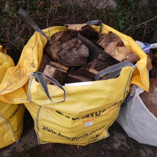 6127 - 1 x dumpy bag containing a quantity of various wood offcuts