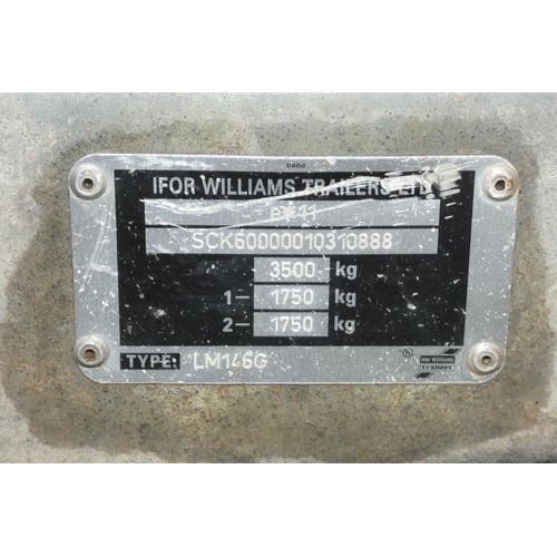 6098 - 1 x Ifor Williams LM146G, body size approx 14ft x 6'6ft, new floor installed and comes with spare wh... 