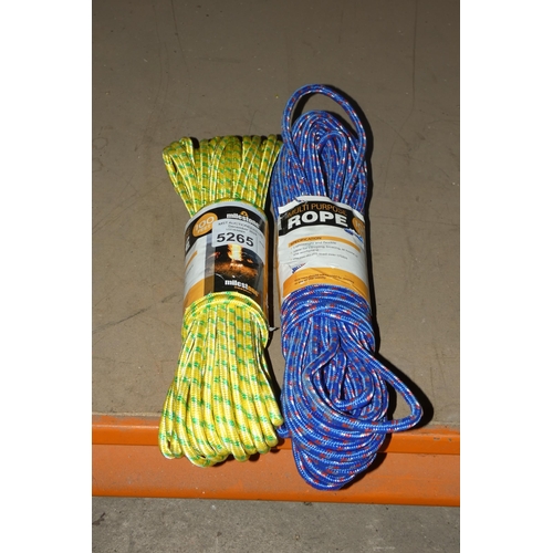 5265 - 2 x lengths of Milestone multi purpose rope each approx 100 feet / 30m long