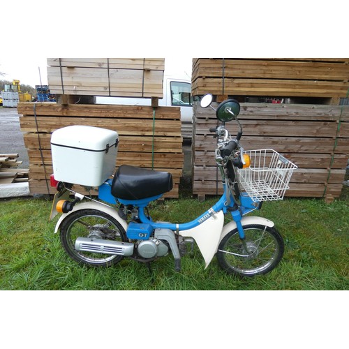 12 - Yamaha QT 49cc moped
Registration number: G432 ANK,
V5: Present,
Odometer reading: 2,985 miles
Date ... 