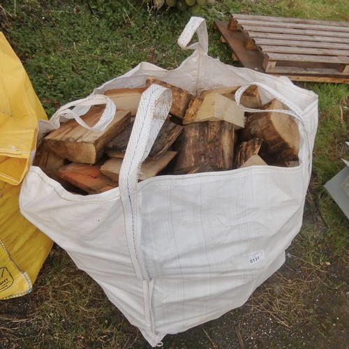 6131 - 1 x dumpy bag containing a quantity of various wood offcuts