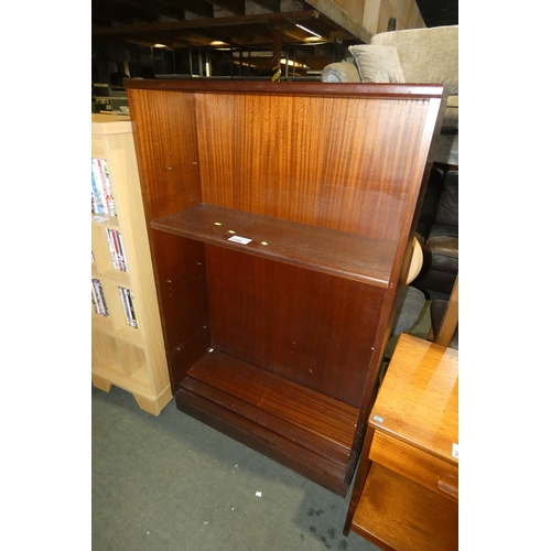 2166 - A dark wood shelf unit approx 81 x 29 x 134cm high