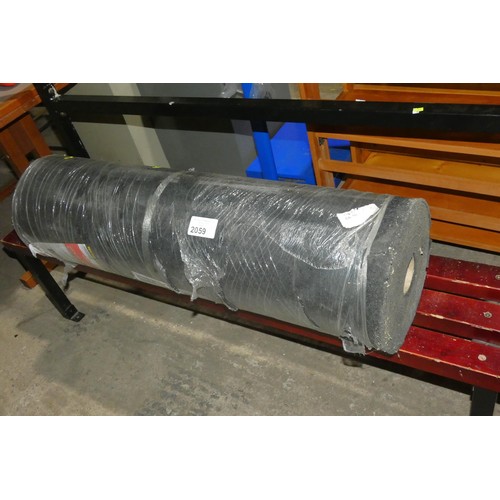 2059 - A 10m x 1m roll of Thermal Economics rubber base underlay