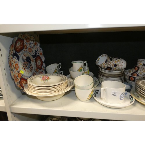 3042 - An Imari wall plate, various part tea and coffee sets, various part dinner services and other china ... 