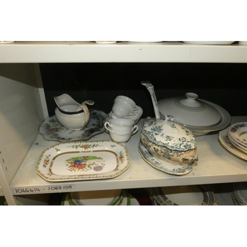 3042 - An Imari wall plate, various part tea and coffee sets, various part dinner services and other china ... 
