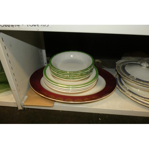 3042 - An Imari wall plate, various part tea and coffee sets, various part dinner services and other china ... 