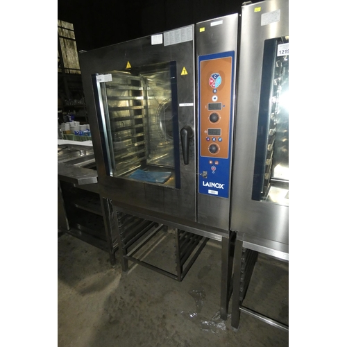 1220 - A large commercial stainless steel self cleaning Combi oven by Lainox type HME101S 2011 model remove... 