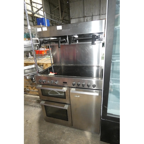 1225 - A 5 ring range with 3 ovens beneath and 2 grills above by Burco type Cookcentre 90E electric 240v - ... 