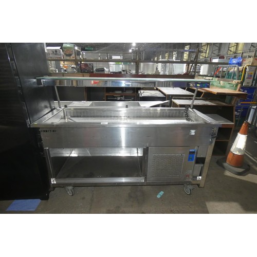 1001 - A commercial stainless steel mobile refrigerated serving counter by Moffat type VCRW5 240V - trade