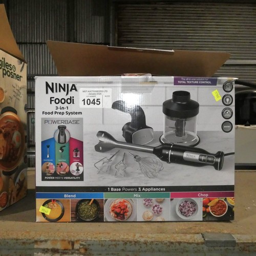 1045 - A 3-in-1 food prep system by Ninja type Foodi, handheld food mixer, blender & chopper, boxed