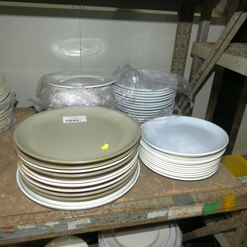 1049 - A quantity of various crockery by Gen Ware, Churchill etc