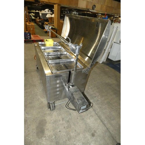 1339 - An LPG gas fired commercial mobile stainless steel hog roast by Tasty Trotter with accessories - tra... 