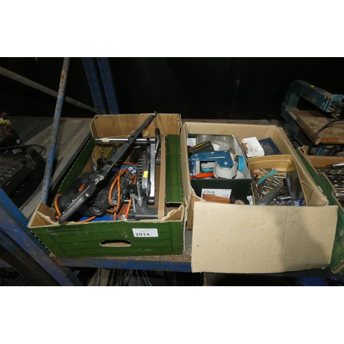 2014 - A quantity of various tools including a Draper 13 inch fret saw 240v, 2 x vintage hand drills (one w... 