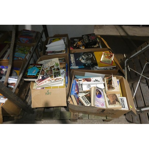 2097 - 2 pallets containing a large quantity of various books including a set of How My Body Works issues 1... 