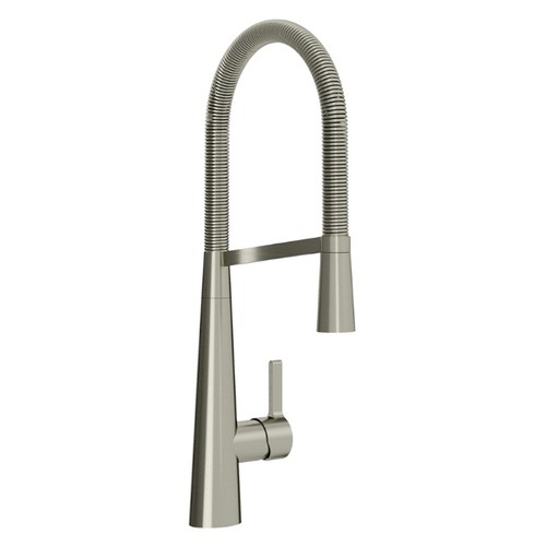 168 - 1 x Bristan Saffron professional sink mixer tap with pull out spray in brushed nickel RRP £371