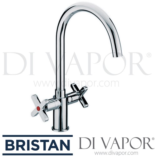 173 - 1 x Bristan Design Utility X Head easyfit mono sink mixer tap in chrome RRP £124