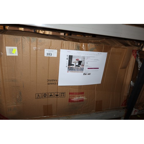 353 - 2 x Wimbledon grey upholstered dining chairs RRP £169 - Boxed and require assembly