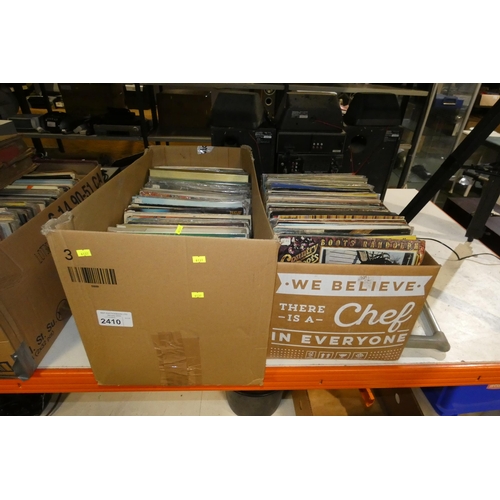 2410 - 2 x boxes containing a quantity of various LP and other records