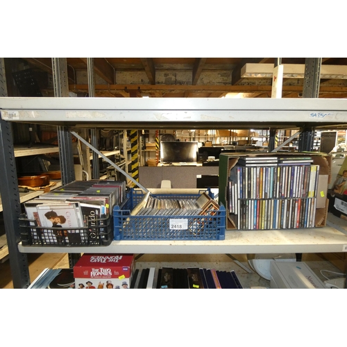 2418 - A quantity of various CDs, contents of 1 shelf