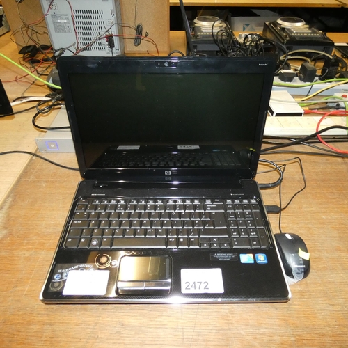 2472 - A laptop by HP type Pavillion with a 2 core duo 2.2ghz processor, 4gb ram, no HDD, comes with power ... 