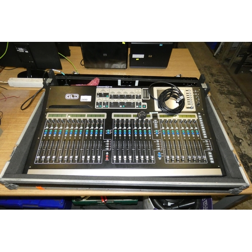 2490 - A large professional 28 channel sound board/mixer by Allen & Heath type GLD 112, with mobile flight ... 