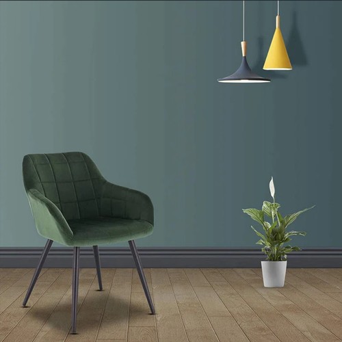 344 - 2 x Polsterstuhl Orchard green upholstered chairs RRP £122 - Boxed and require assembly