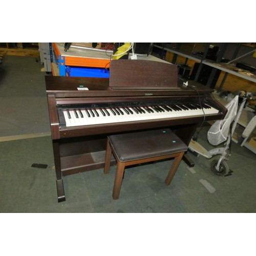 2412 - A digital piano by Technics type SX-PX224 comes with stool and power lead - trade