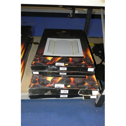 294 - 2 x Manor Dynasty three fold fireguards each approx 66cm high x 43cm wide x 21cm wings RRP £67 each ... 