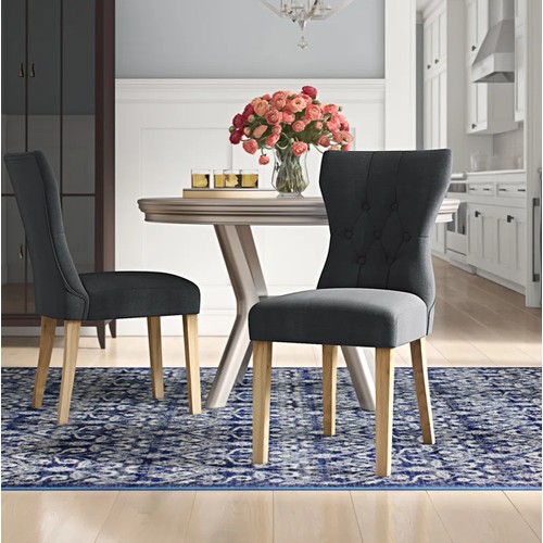 353 - 2 x Wimbledon grey upholstered dining chairs RRP £169 - Boxed and require assembly