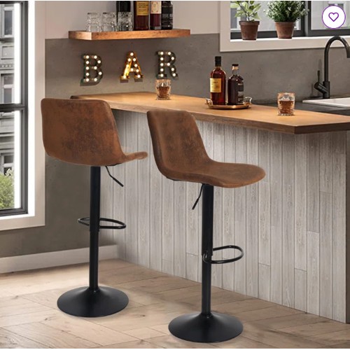 427 - 1 x Wardsboro adjustable height swivel bar stool RRP £105 - Already assembled