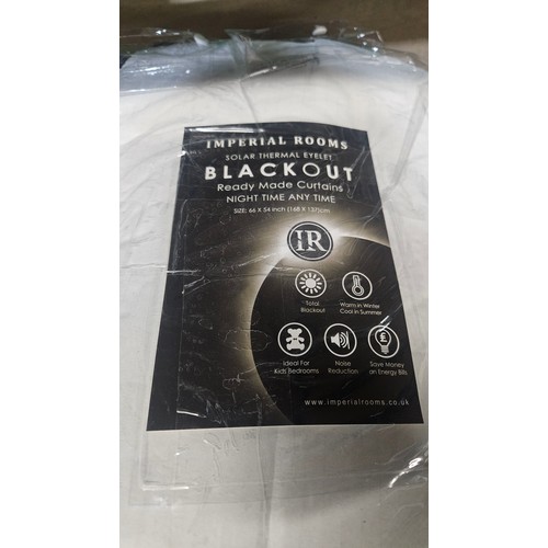 41 - A pair of Luxury Living curtains and 2 x pairs of Imperial Rooms blackout curtains