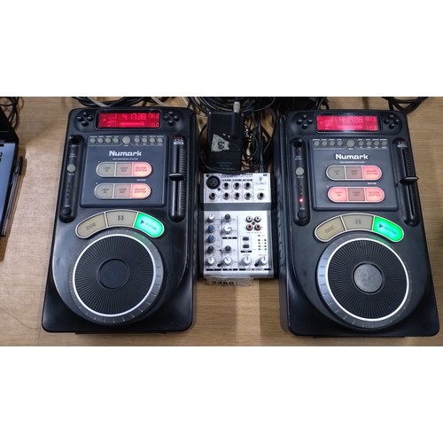 2488 - 2 x CDJ professional compact disc players/variable speed decks by Numark type Axis 9, features pitch... 