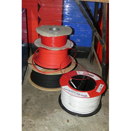 5122 - A full roll of Prysmian Firefox FP200 electric cable and 3 x various part rolls of cable