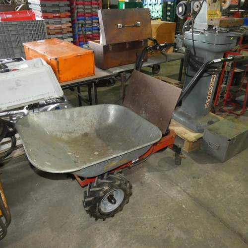 5139 - 1 x Green Team powered wheel barrow fitted with a Briggs and Stratton 35 Classic pull start petrol e... 