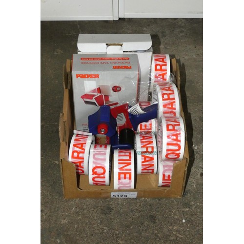 5129 - 1 box containing a quantity of rolls of tape and tape dispensers