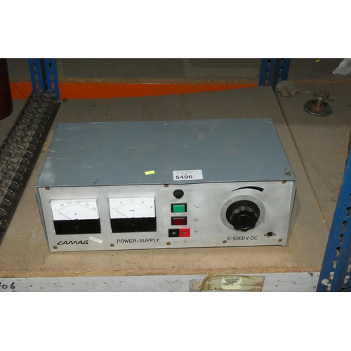 5496 - 1 x Camag power supply adjustable from 0 to 5000v DC