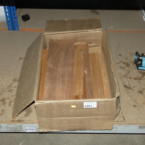 5501 - 1 box containing a quantity of various wood veneers