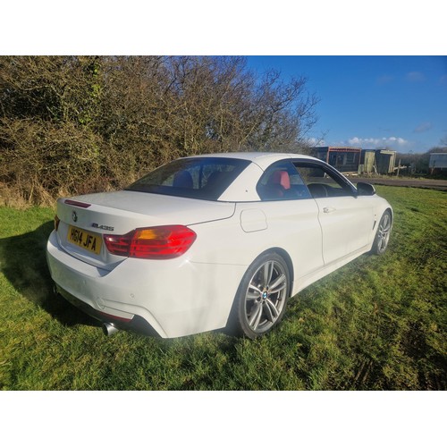 15 - BMW 435i M Sport Auto, Convertible,
Registration number: HG14 JFA,
V5: Present,
Odometer reading: 22... 