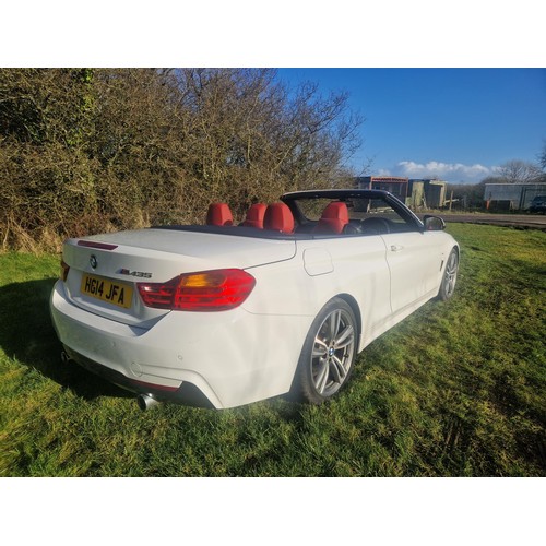 15 - BMW 435i M Sport Auto, Convertible,
Registration number: HG14 JFA,
V5: Present,
Odometer reading: 22... 