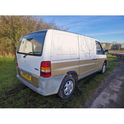 28 - Mercedes Vito Van,
Registration number: WV03 BDU,
V5: Present,
Odometer reading: 66,612 miles,
Date ... 