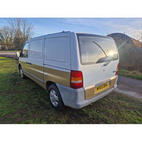 28 - Mercedes Vito Van,
Registration number: WV03 BDU,
V5: Present,
Odometer reading: 66,612 miles,
Date ... 