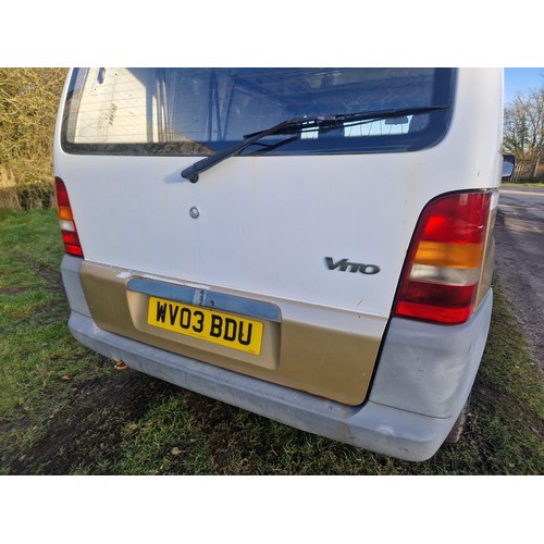 28 - Mercedes Vito Van,
Registration number: WV03 BDU,
V5: Present,
Odometer reading: 66,612 miles,
Date ... 